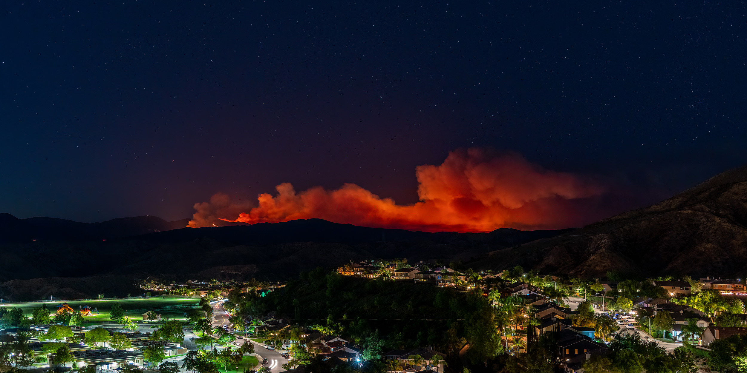 The #lakefire at night