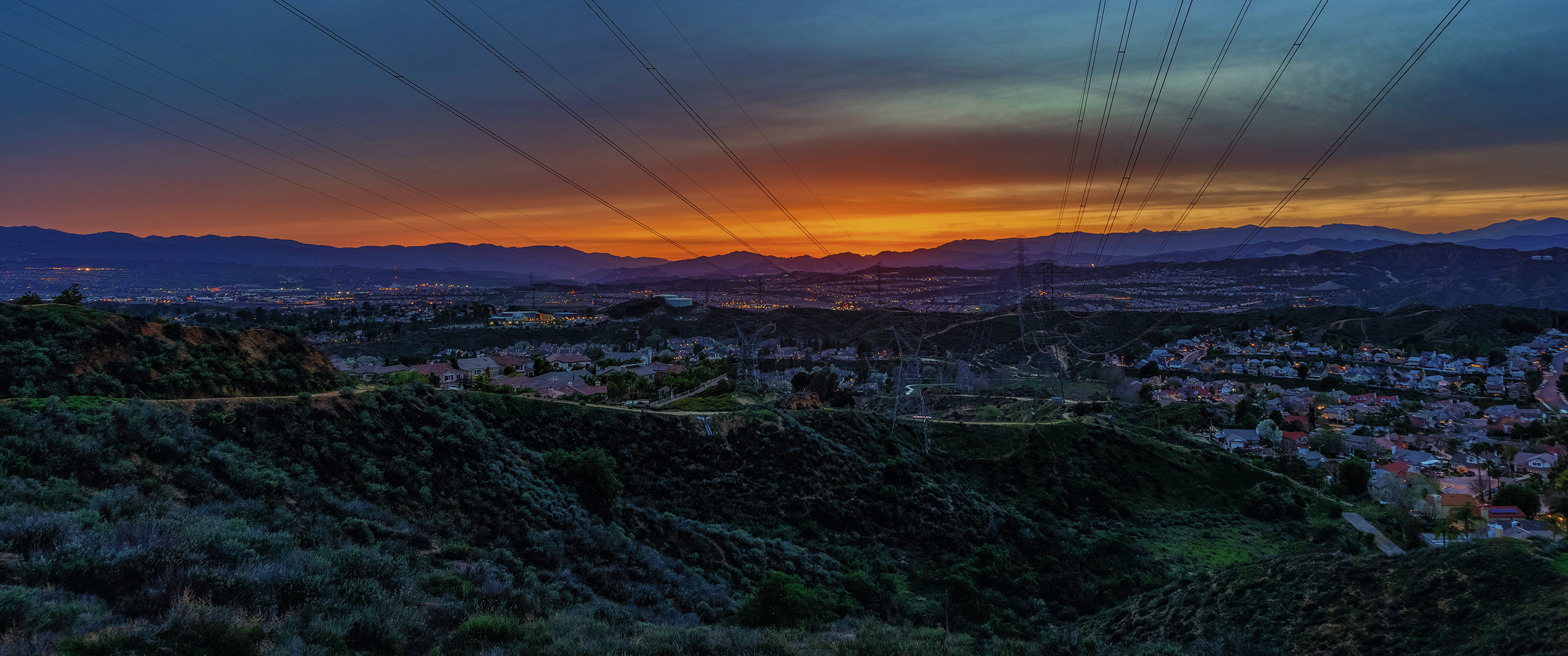 sunset in santa clarita, california