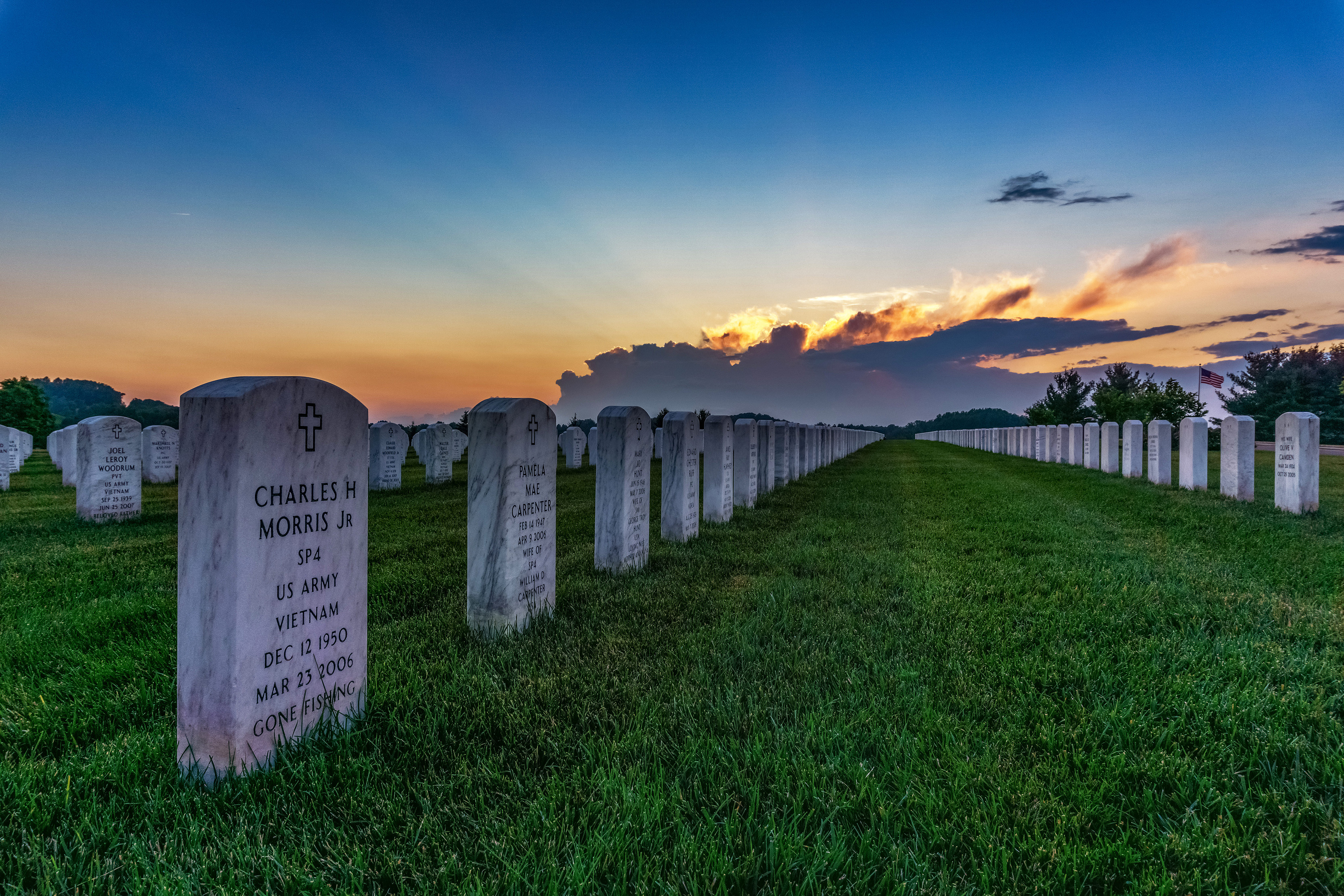 Sunset at WV National Cemetery