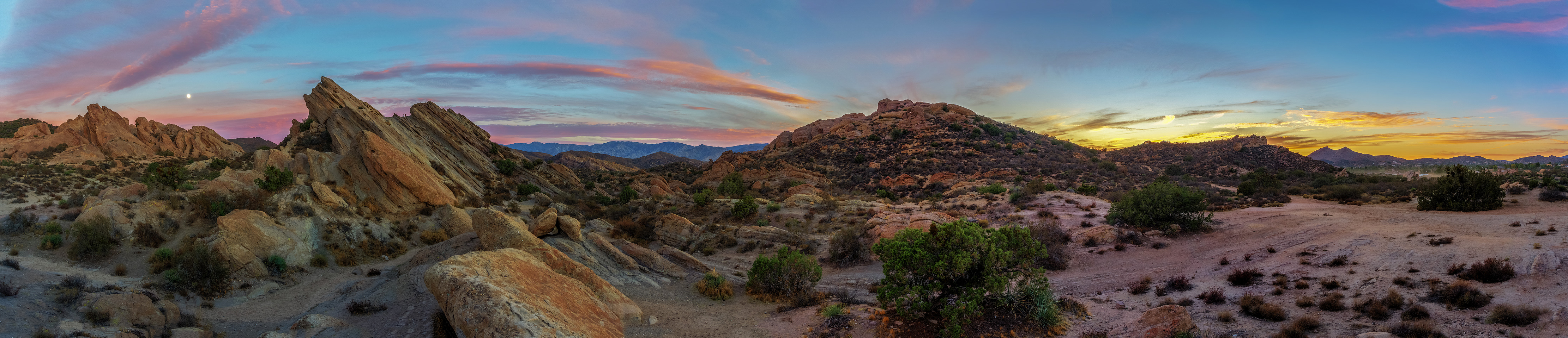 Vasquez Rocks Sunset Panorama