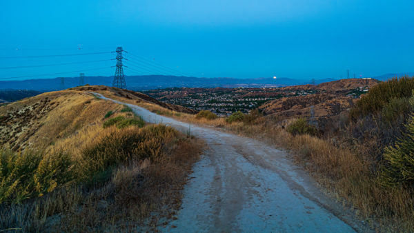 Haskell Canyon Open Space moon setting
