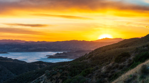 Sunset Over Castaic Lake