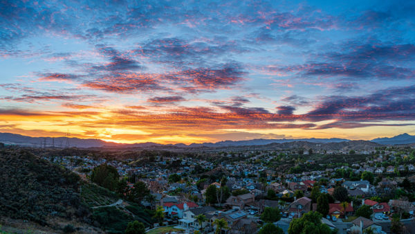 The Santa Clarita Valley at Sunset