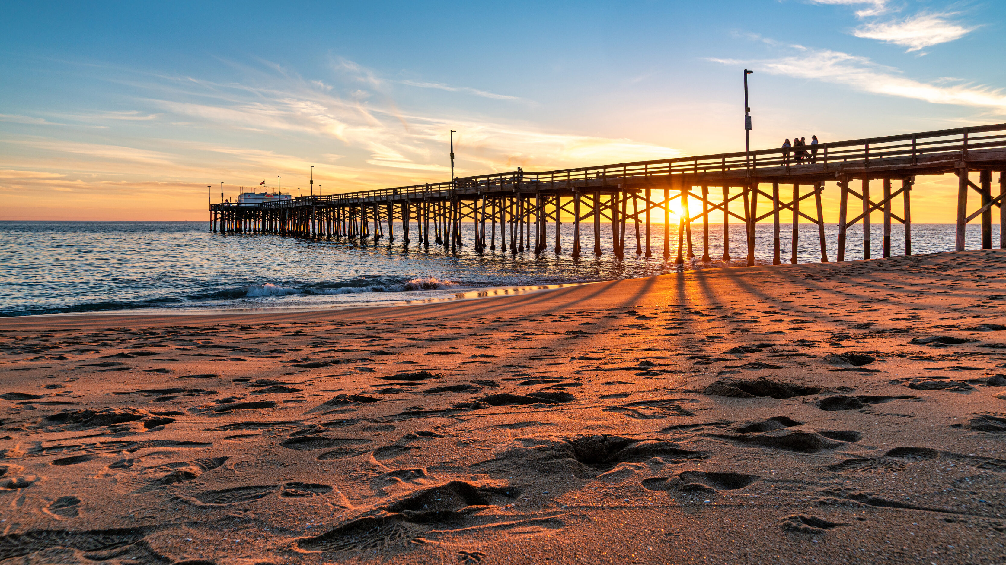 Sunset At Newport Beach Pier