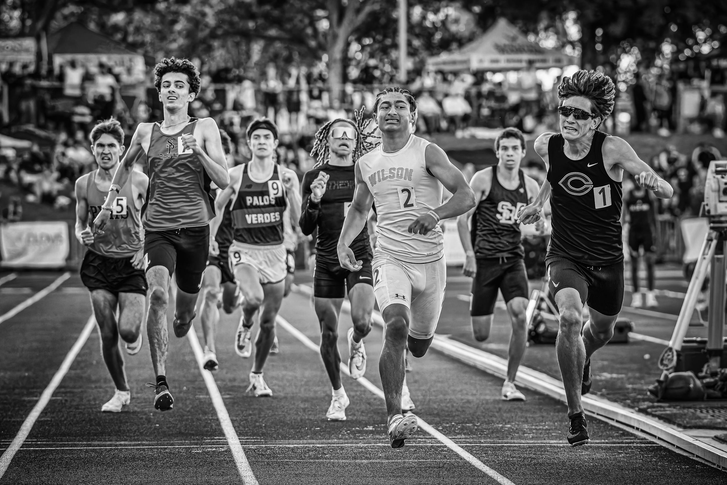 2024 California State Track And Field Championships In Black and White