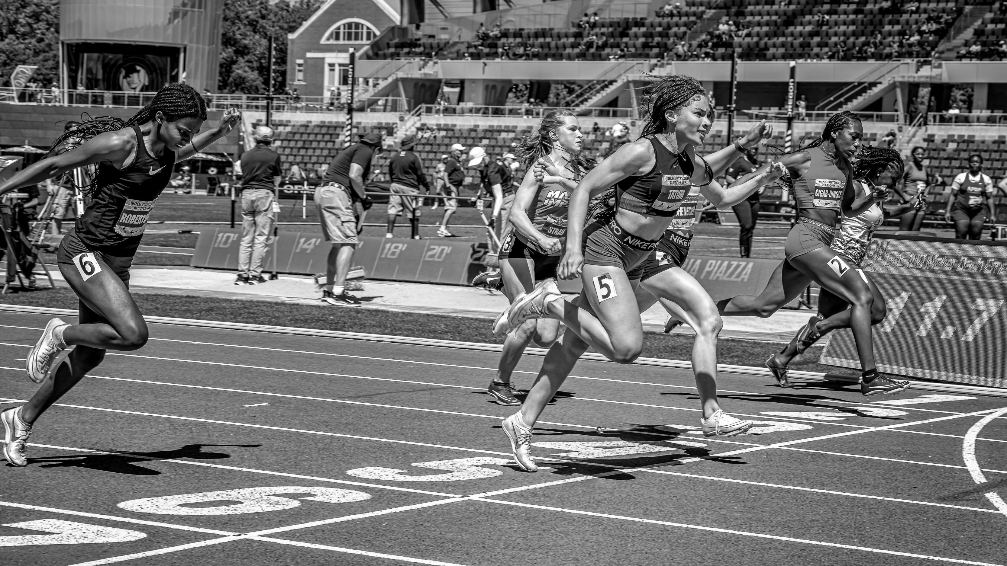 2024 Nike Outdoor Nationals Track And Field Championships In Black and White