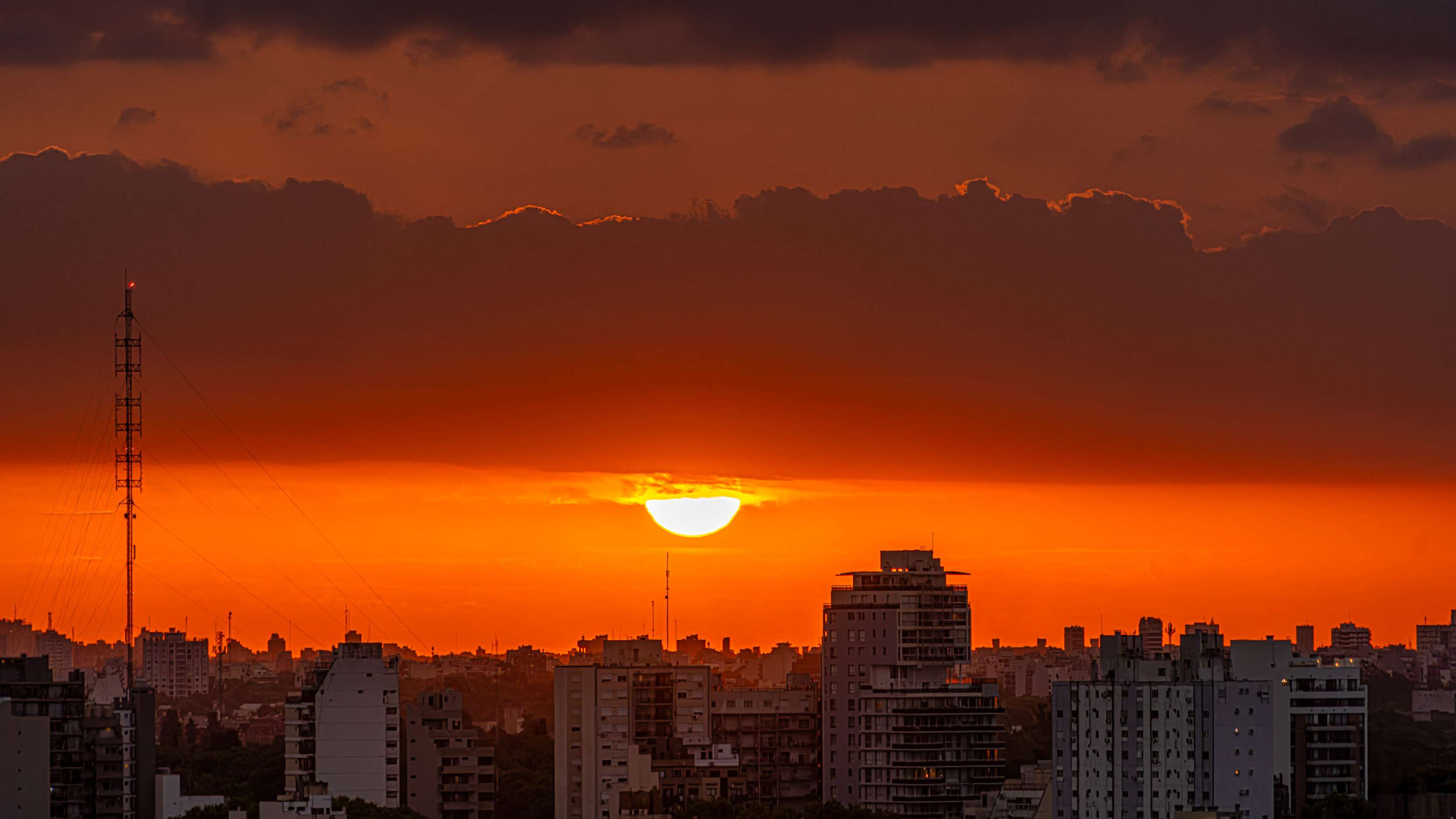 A Dramatic Sunset in Buenos Aires