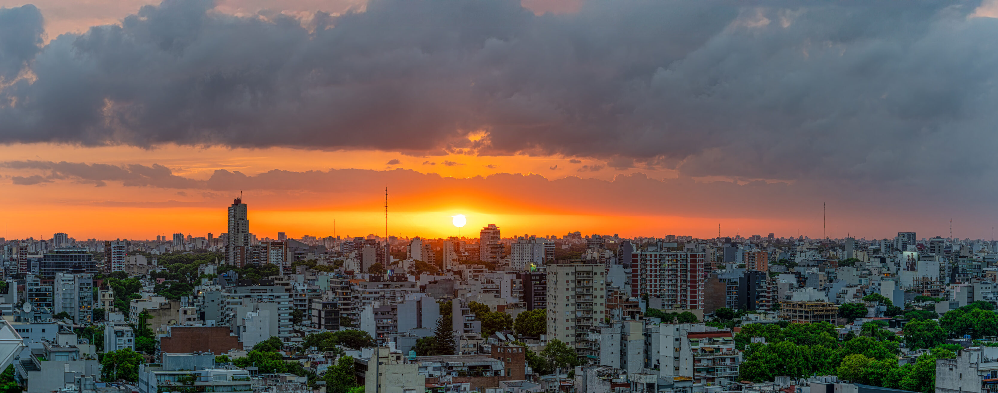 A Dramatic Sunset in Buenos Aires