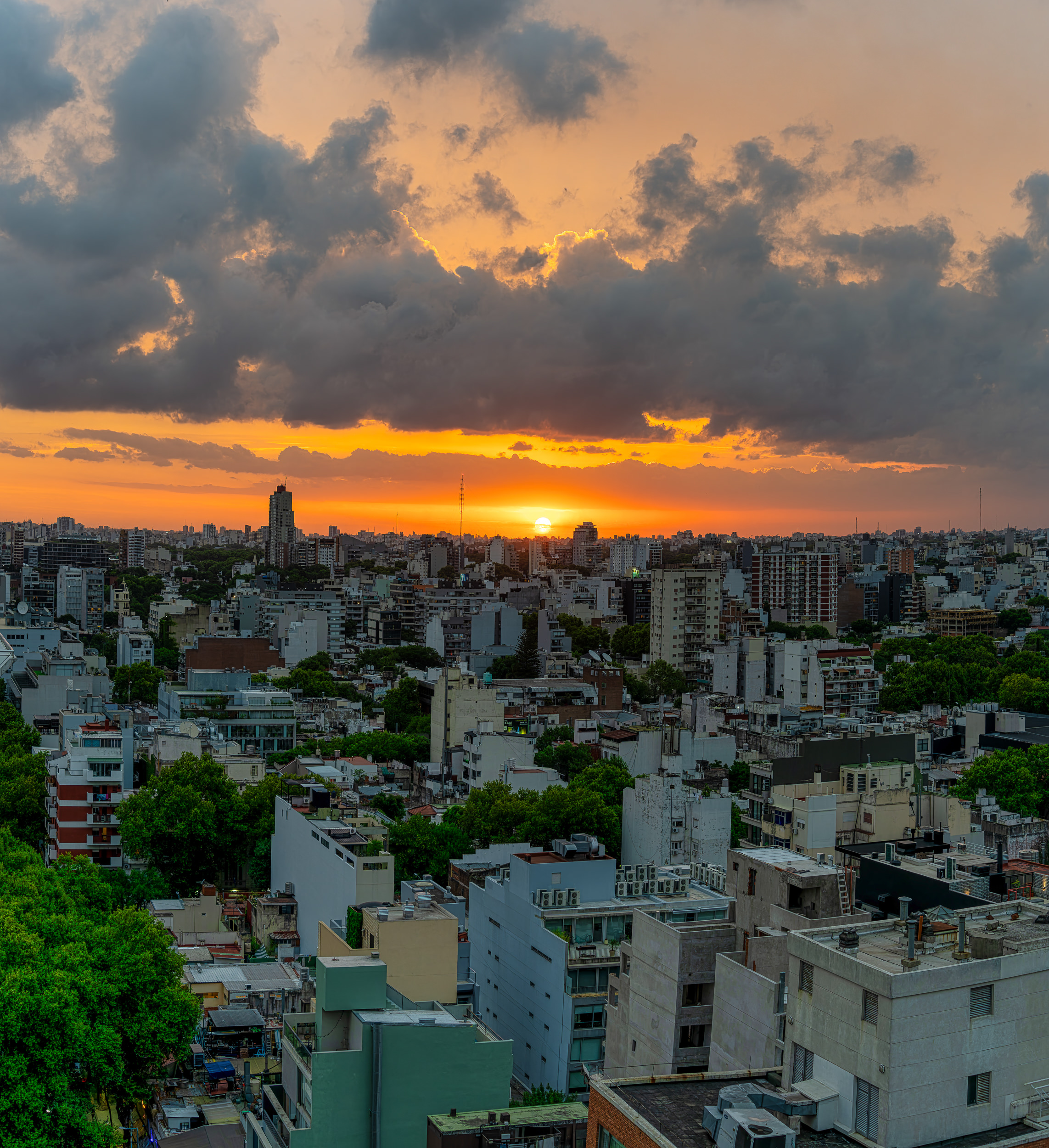 A Dramatic Sunset in Buenos Aires