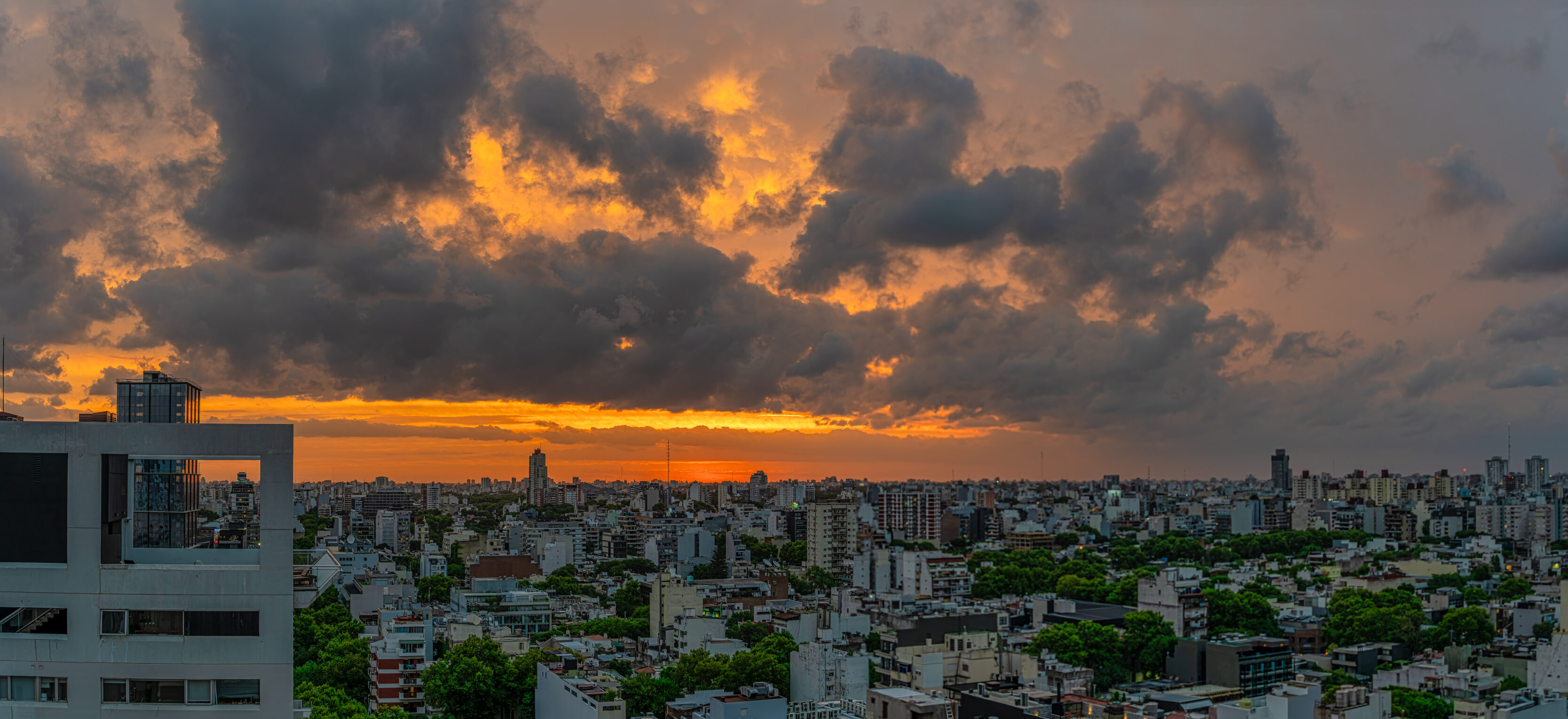 A Dramatic Sunset in Buenos Aires