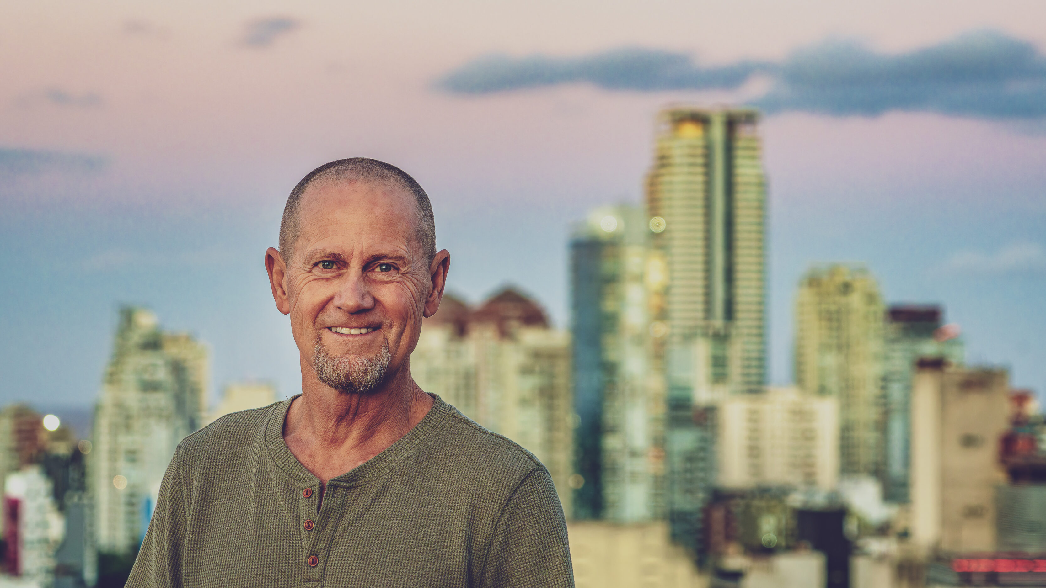 A portrait of the photographer at sunset