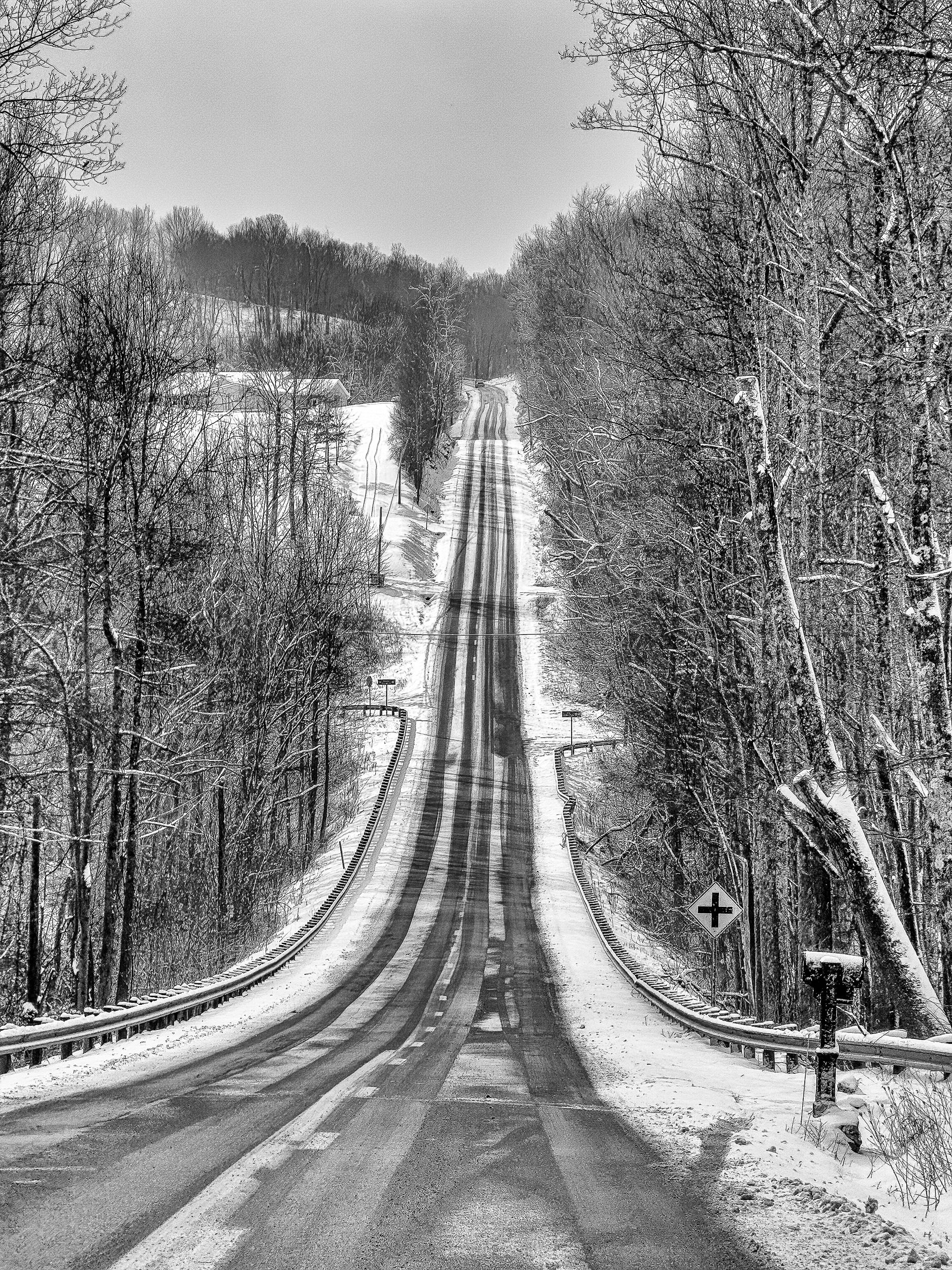 Snowy Country Roads