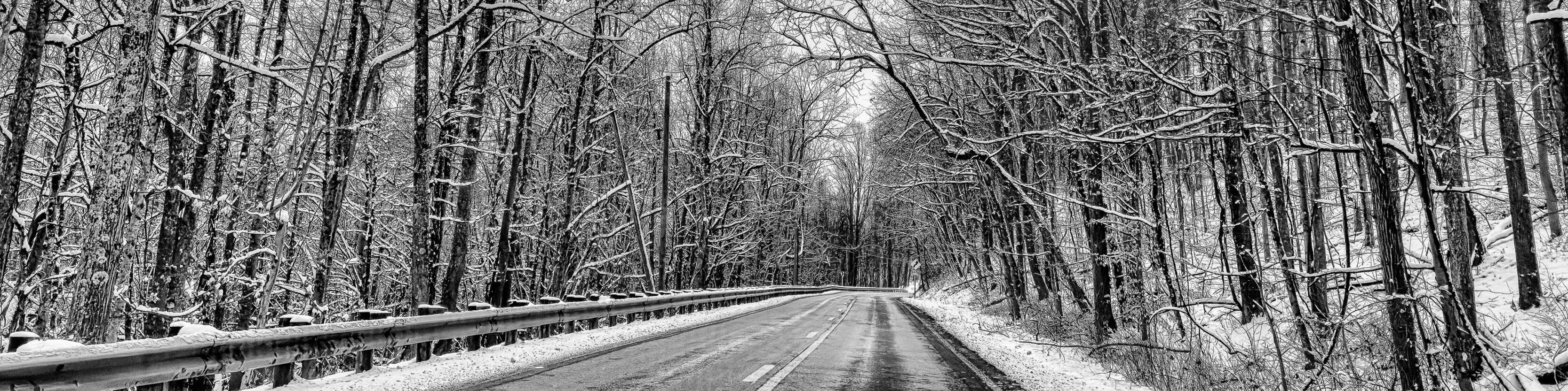 Snowy Country Roads