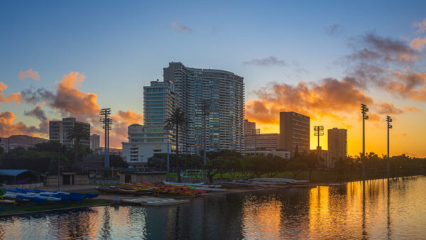 Sunrise Over The Canal