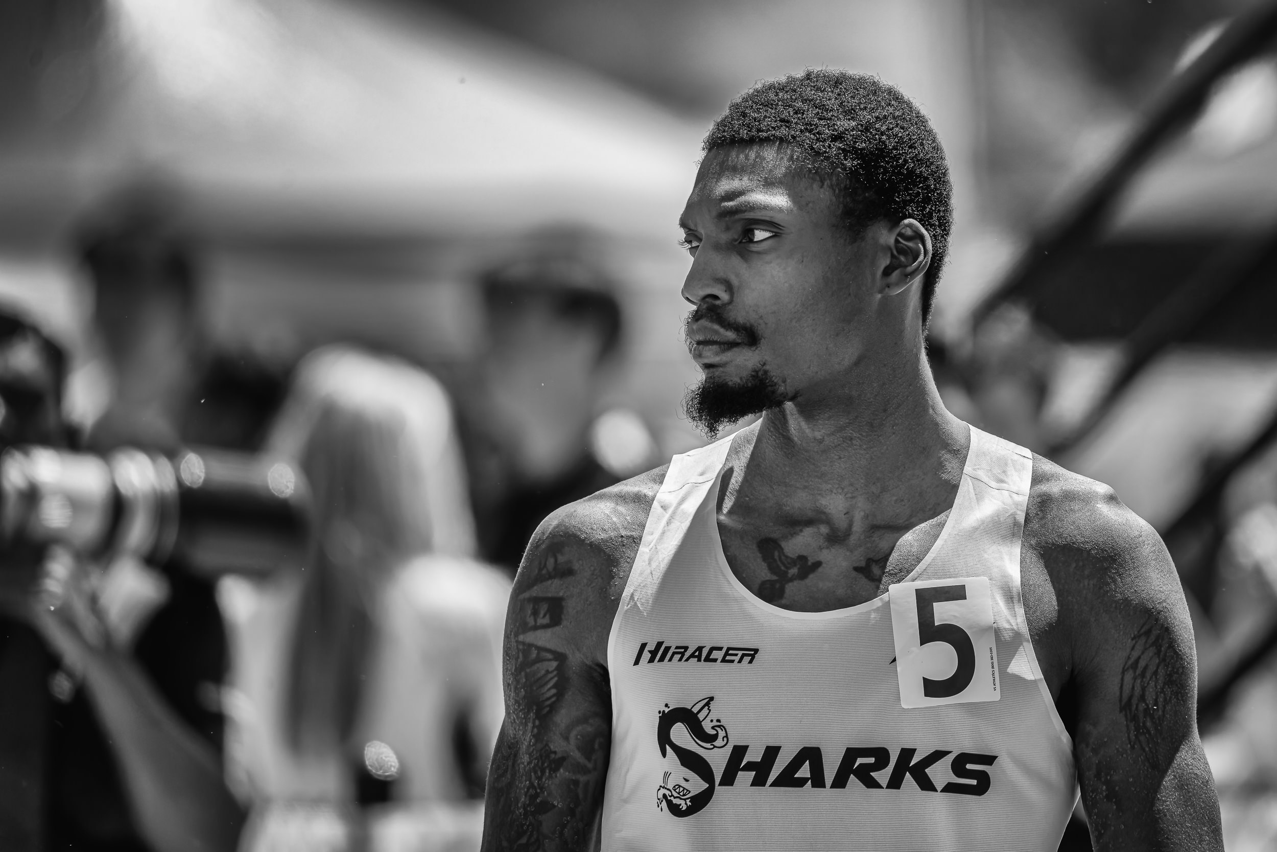 Fred Kerley In Black And White