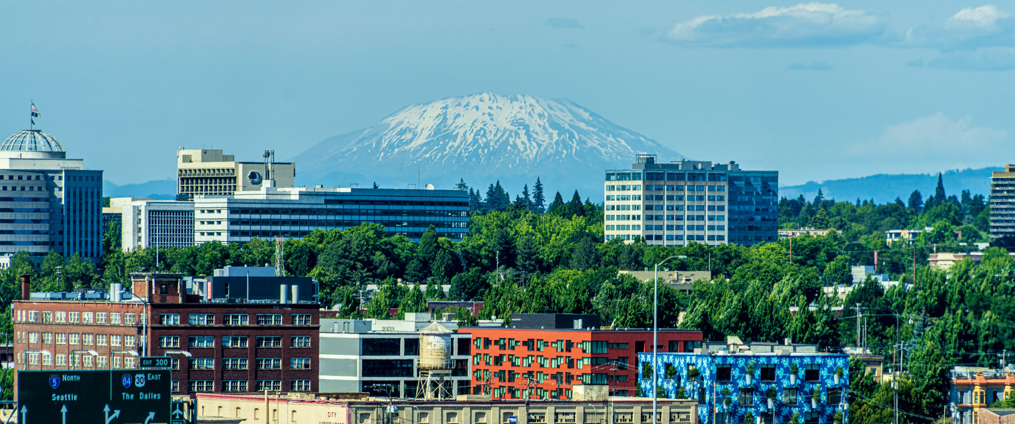 Driving into Vancouver, Washington