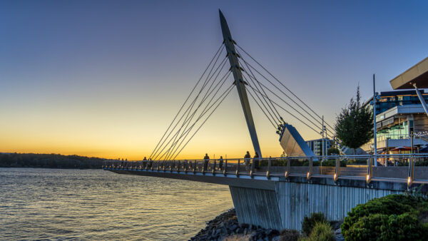 The Grant Street Pier At Sunset, Vancouver, Washington, The Waterfront